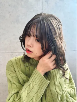 ミディアム カラー LIFE 本店所属・ハイトーン×韓国 レイヤー/ 小林達哉のヘアスタイル