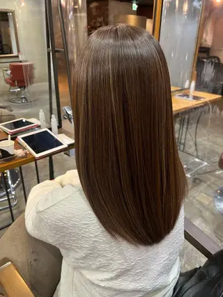 セミロング カラー パーマ ヘアアレンジ メンズ キッズ ネイル マツエク・マツパ アイブロウ 髪質改善✨ハツメイ オグ✂️のヘアスタイル