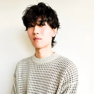 ショート パーマ メンズ myu 🐈‍⬛のヘアスタイル