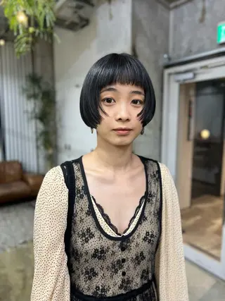 ショート 水野 雪 パーマ/暖色カラーのヘアスタイル