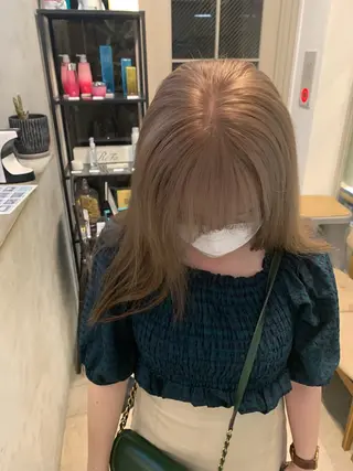 セミロング カラー REINA☁️透明感 カラー/ぷつっと♡のヘアスタイル