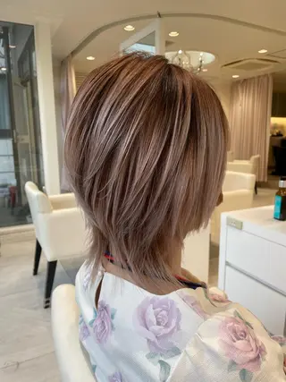 ミディアム カラー ツヤ髪🌿‬髪質改善 🧸RYUGOのヘアスタイル