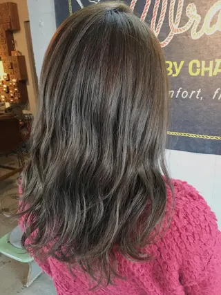 セミロング カラー パーマ 代表 中島貴志のヘアスタイル