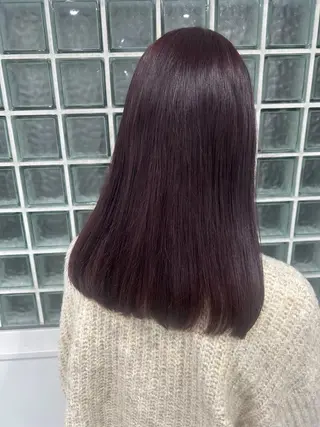 セミロング カラー 愛結 暖色カラー🎀🩰のヘアスタイル