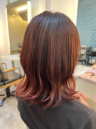 ミディアム 丸田 美沙希のヘアスタイル