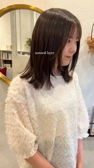 ミディアム 縮毛矯正/髪質改善 riwaのヘアスタイル