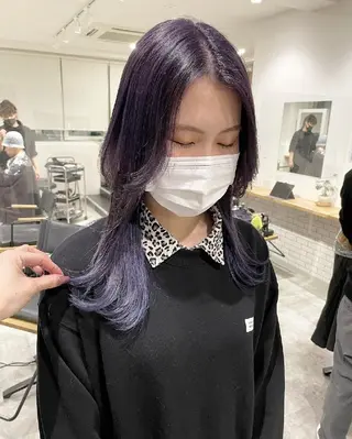 ロング カラー JIL BLAN 京都所属・RU RIのヘアスタイル