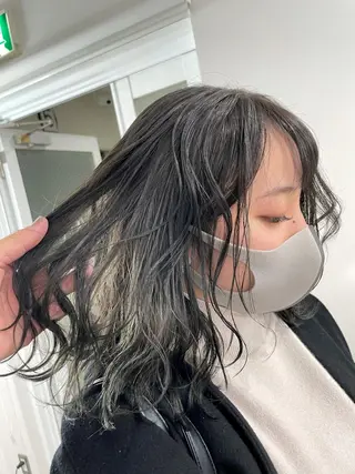 ミディアム カラー ヘアアレンジ メンズ ⭐️柏木皇気ブリーチ ムラ修正/他店直しのヘアスタイル