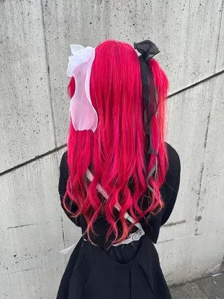 ロング ヘアアレンジ Hair salon TOMMY所属・♮やっしー♮ 🌈派手髪🌈のヘアスタイル