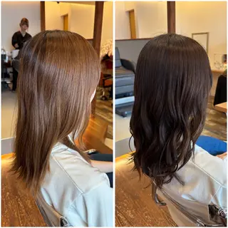 セミロング カラー peal ark いろはのヘアスタイル