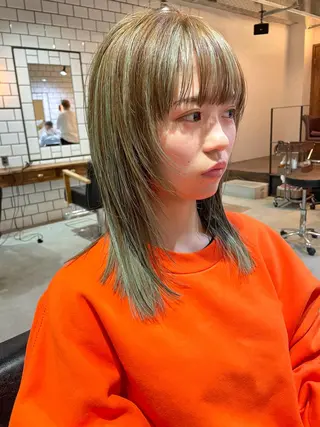 ミディアム カラー メンズヘア/レイヤー /ボブ山内春輝のヘアスタイル