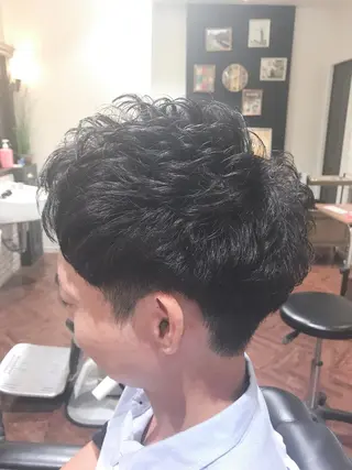 ショート パーマ アザマ　ヤスカツ _rosso 川口のヘアスタイル