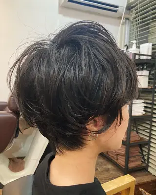 ショート パーマ ショートウルフ💚 レイヤー/井上翔のヘアスタイル