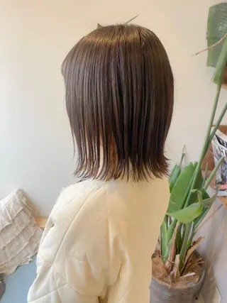 ミディアム ボブ韓国風レイヤー 髪質改善/畠中ケントのヘアスタイル