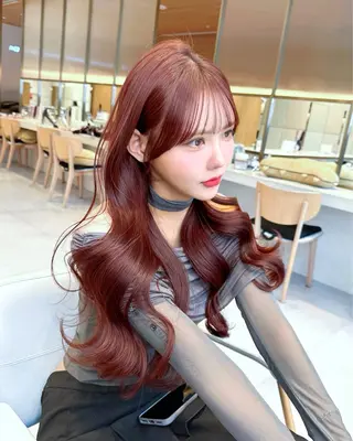 ロング カラー 🇰🇷韓国風くびれ ヘア🇰🇷中村優大のヘアスタイル