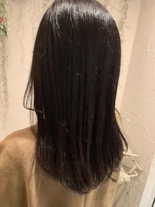 セミロング カラー 髪質改善ストレート/ 東徳嶺 みくのヘアスタイル