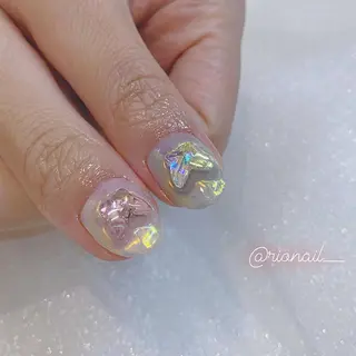 ネイル 𝘙𝘪𝘰𝘯𝘢 ...🕯🤍のネイルデザイン