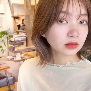 ショート カラー 結べるレイヤーボブ くびれLady表参道のヘアスタイル