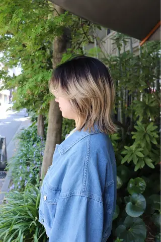 ミディアム カラー 似合わせカット /パーマ岡本淳平のヘアスタイル