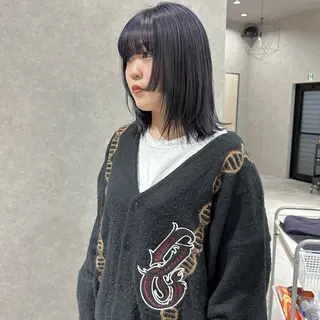 ミディアム カラー はちすか るかのヘアスタイル