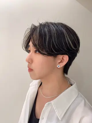 カラー メンズ [渋谷ブリーチ] 玲弥のヘアスタイル