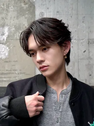 ショート メンズ ダウンパーマ韓国ヘア 片岡駿のヘアスタイル