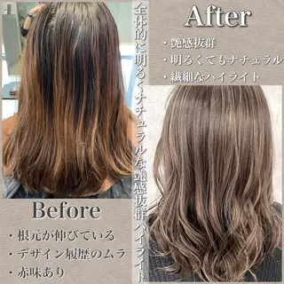 セミロング カラー MiL所属・✨ハイトーン✨ 濱田知孝のヘアスタイル