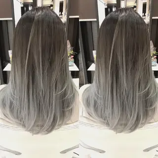 セミロング カラー パーマ ヘアアレンジ Merci メルシー 福岡、今泉のヘアスタイル