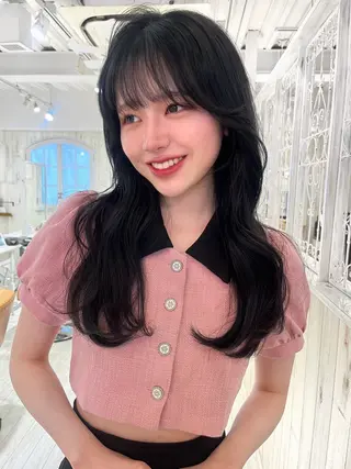 ロング カラー 【韓国ヘア×透明感 カラー】笹谷 莉未のヘアスタイル