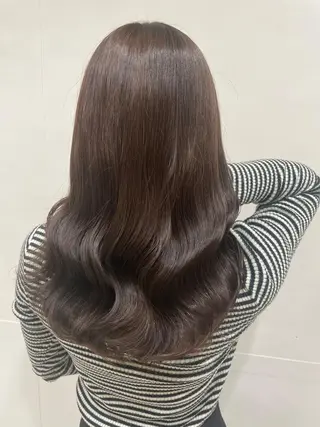 セミロング カラー ヘアアレンジ アイブロウ 髪質改善カラー🦋 田村のヘアスタイル