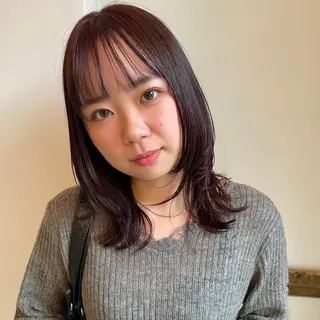 セミロング カラー ショート/ブリーチ mizuki🐋のヘアスタイル