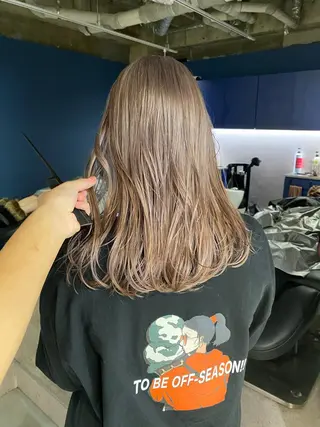 ミディアム カラー ハイトーン/メンズ/ ボブ RINのヘアスタイル