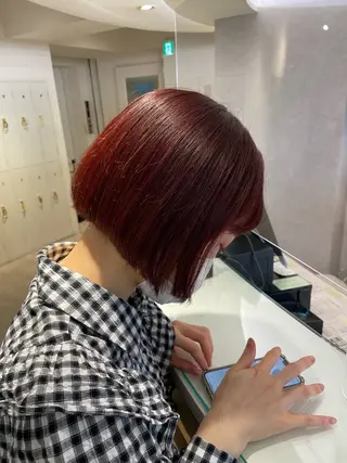 ミディアム レイヤーパーマ/ ショートパーマ/横浜のヘアスタイル