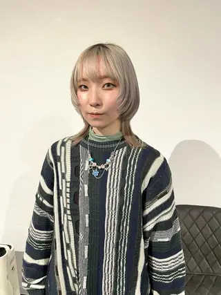 ミディアム カラー ショート/パーマ/ カラー/FUKOのヘアスタイル