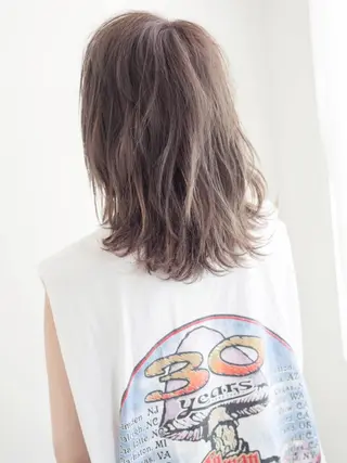 ミディアム カラー パーマ HIRO✂️カットと カラーと縮毛矯正✂️のヘアスタイル