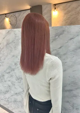 セミロング カラー Via  京都烏丸所属・ハイトーン/ブロンド /レイヤー/りなのヘアスタイル