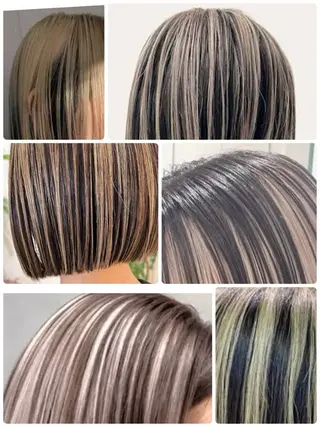 セミロング カラー かなざわ みかのヘアスタイル