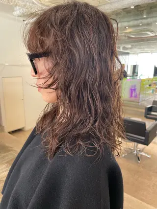 セミロング パーマ ANY Nodokaのヘアスタイル