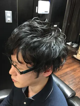 ショート パーマ メンズ ヒロ銀座 上口雄大のヘアスタイル