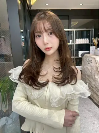 ロング カラー 韓国ヘア×髪質改善 サロンmareのヘアスタイル