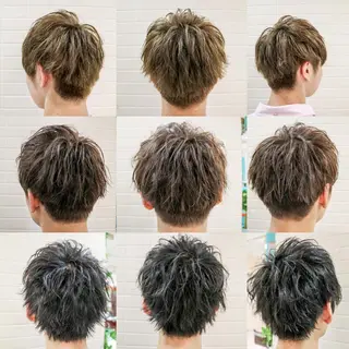 ショート カラー パーマ メンズ 居心地の良さ◎ 明るいお店です◎のヘアスタイル