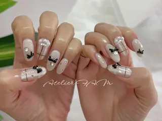 ミディアム nail&eyelashsalon atelier fam上本町店所属・アトリエ FAMのネイルデザイン