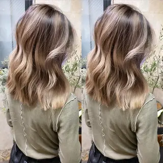 セミロング カラー 色気グレージュ 🤍kosuke🤍のヘアスタイル