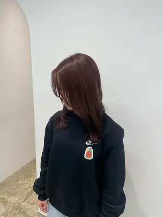 ミディアム カラー 𝘚𝘶𝘻𝘶 𓂃𓈒𓏸のヘアスタイル