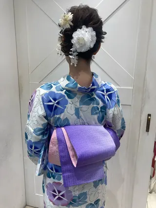 ショート 白髪ぼかしハイライト 着付けヘアアレンジのその他イメージ