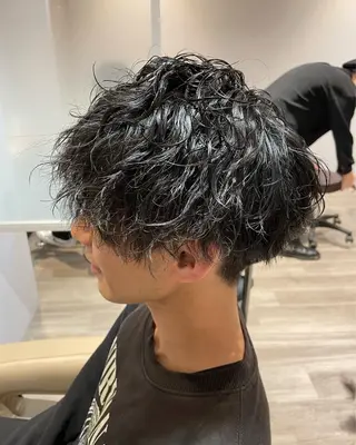 パーマ メンズ Earth日吉所属・✨髪質改善カラー✨ 赤味除去カラー／理久のヘアスタイル