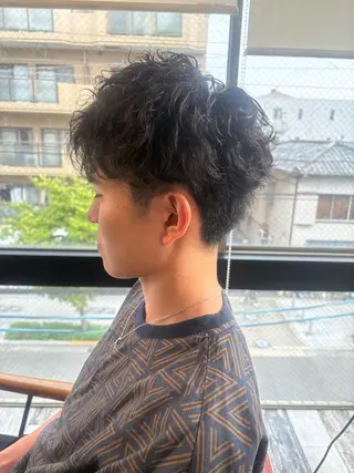 ショート パーマ メンズ 西村　弘輝 パーマ/艶髪カラーのヘアスタイル