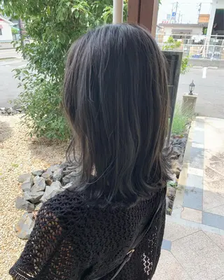 ミディアム カラー パーマ Artist 藤﨑紘成のヘアスタイル