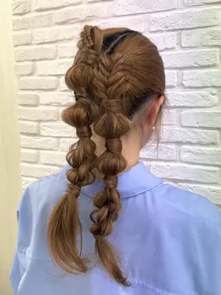 ヘアアレンジ 寒色/ブルーブラック 🐺❄️/ yuu.のヘアスタイル