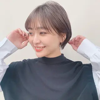 ショート カラー 🌱小顔ヘア/ボブ ミディアム/双葉🌱のヘアスタイル